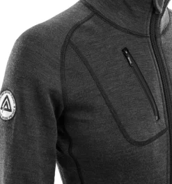 Aclima Hupparit, Fleecet Ja Välipaidat^DoubleWool -naisten merinovillatakki (Marengo/Jet Black)