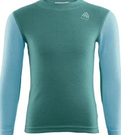 Aclima Kids WarmWool lasten merinopaita, vihreä/sininen| Lasten Alusasut Ja Kerrastot