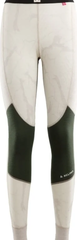 Aclima Kerrastohousut^Lars Monsen Longs naisten kerrastohousut, vaaleabeige/tummanvihreä