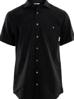 Aclima Leisurewool Short Sleeve paita, musta| Flanelli- Ja Kauluspaidat