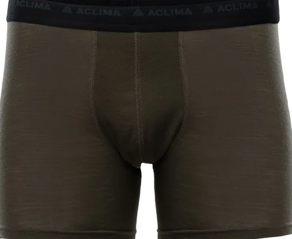 Aclima Alusvaatteet^LightWool 140 Boxer miesten bokserit, maastonvihreä