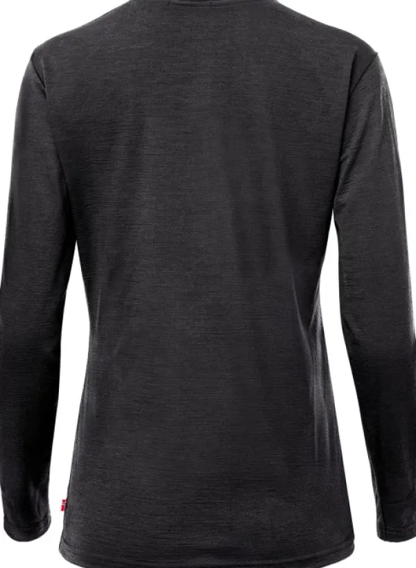 Aclima Pitkähihaiset Paidat^LightWool 180 Crewneck naisten pitkähihainen paita, tummanharmaa