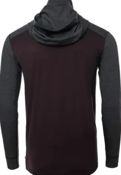 Aclima LightWool 180 Hoodie M's Chocolate Plum / Marengo| Hupparit, Fleecet Ja Välipaidat