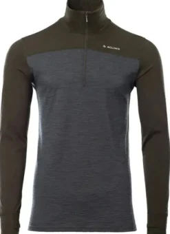 Aclima Hupparit, Fleecet Ja Välipaidat^LightWool 180 Polo w/ zip M's Tarmac / Marengo