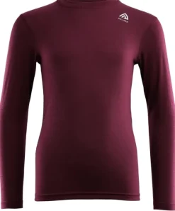 Aclima Lightwool Crewneck Junior merinopaita, Zinfandel| Lasten Alusasut Ja Kerrastot