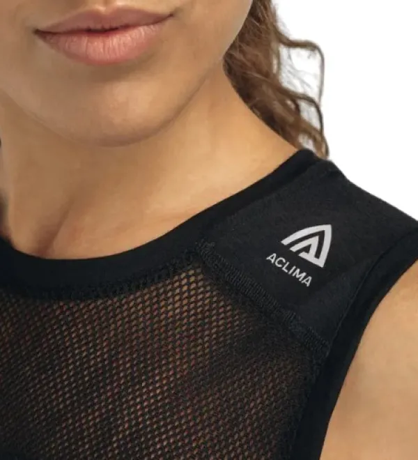 Aclima LightWool Sports Singlet W's Jet Black| Hupparit, Fleecet Ja Välipaidat