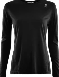 Aclima Pitkähihaiset Paidat^Lightwool Sportshirt naisten merinovillainen paita, musta