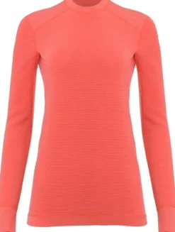 Aclima Kerrastohousut^StreamWool Crewneck naisten kerrastosetti, Spiced Coral