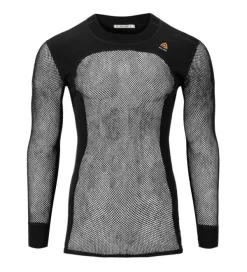 Aclima verkkokerrasto WoolNet Crewneck + Longs Jet miesten, musta| Kerrastot