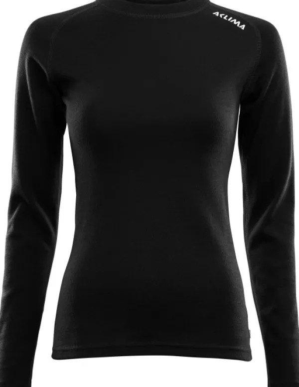 Aclima Kerrastopaidat^WarmWool Merino -naisten aluskerrastopaita (Jet Black)