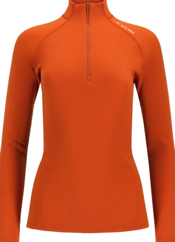 Aclima Kerrastopaidat^WarmWool Mockneck naisten kerrastopaita, Gold Flame