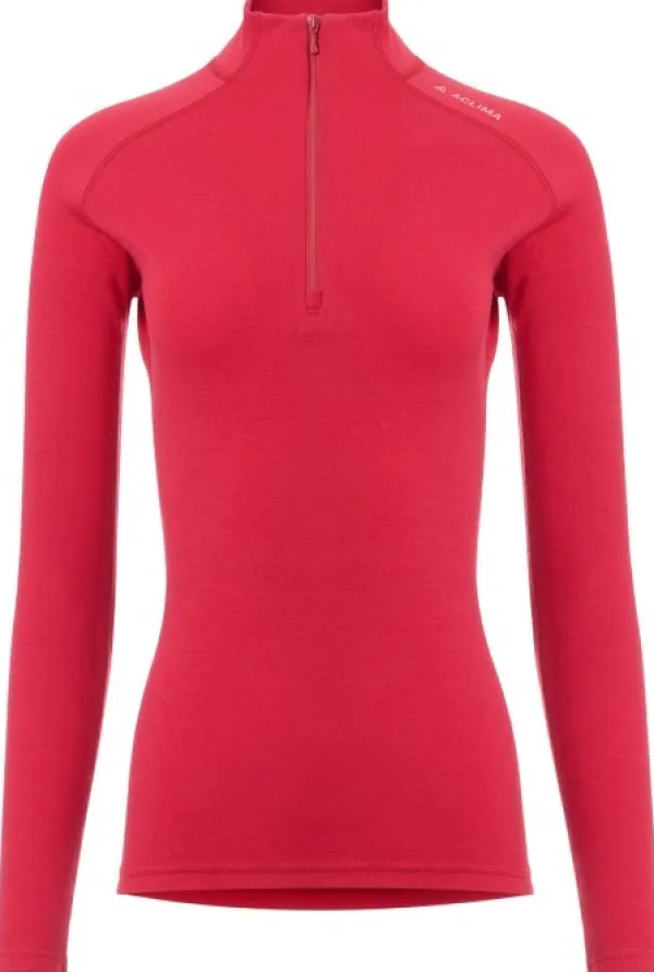 Aclima Kerrastohousut^WarmWool Mockneck + Longs naisten kerrastosetti, Jester Red