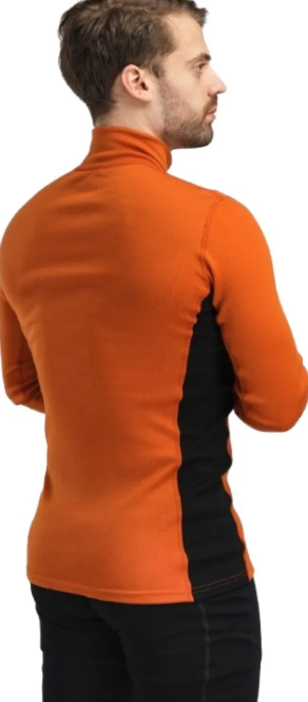 Aclima Kerrastopaidat^WarmWool Mockneck kerrastopaita, Gold Flame/Jet Black