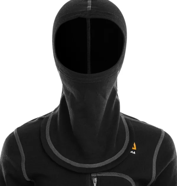 Aclima WarmWool Overall juniorin merinovillahaalari, musta| Lasten Alusasut Ja Kerrastot