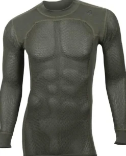 Aclima Metsästysliivit/Fleeceliivit^WN crew neck - aluskerrastopaita tumma oliivi