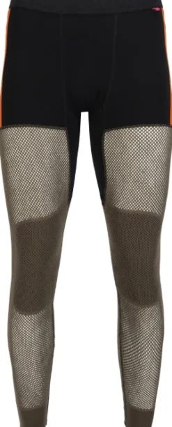 Aclima WoolNet Hybrid Longs kerrastohousut, Jet Black/Tarmac/Gold Flame| Kerrastohousut