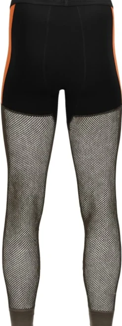 Aclima WoolNet Hybrid Longs kerrastohousut, Jet Black/Tarmac/Gold Flame| Kerrastohousut