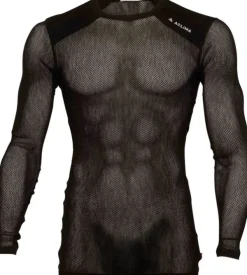 Aclima WoolNet Light Crewneck verkkoaluspaita, musta| Kerrastopaidat