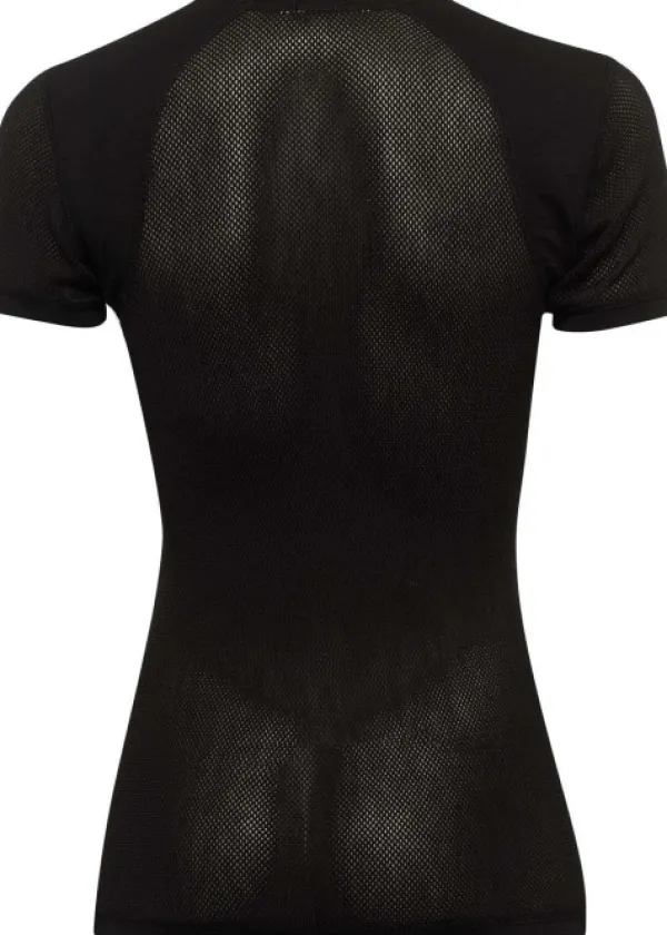 Aclima T-paidat Ja Pikeepaidat^WoolNet Light T-shirt lyhythihainen naisten verkkoaluspaita, musta/vihreä