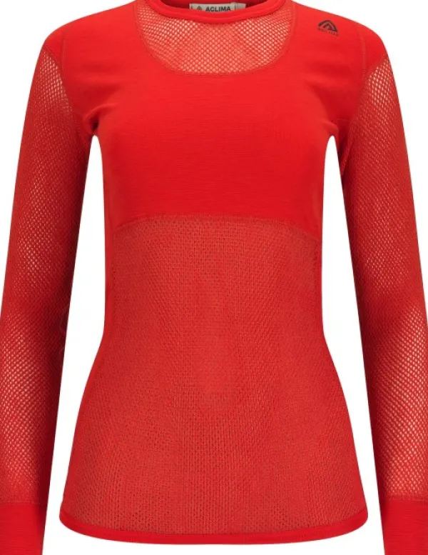 Aclima Kerrastopaidat^WoolNet Original Crewneck naisten kerrastopaita, Poinciana