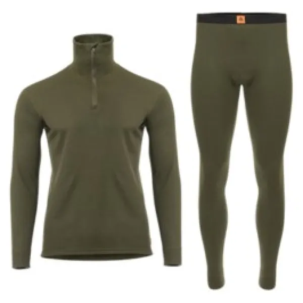 Aclima WoolTerry kerrastosetti, Olive Night| Kerrastohousut