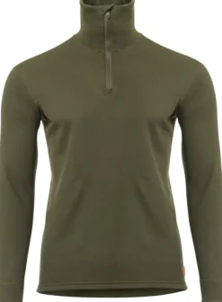 Aclima Pitkähihaiset Paidat^WoolTerry Polo kerrastopaita, Olive Night