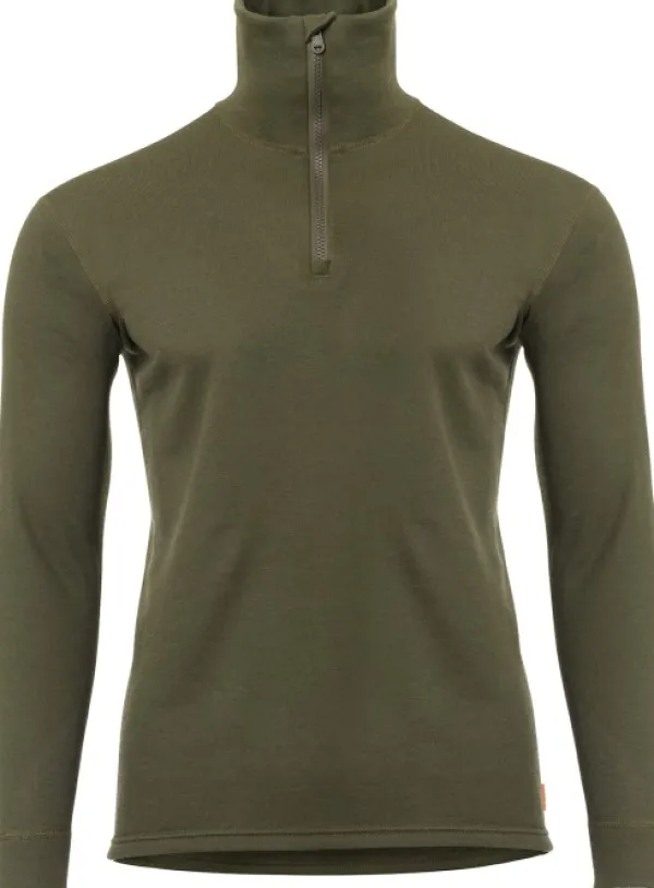 Aclima Pitkähihaiset Paidat^WoolTerry Polo kerrastopaita, Olive Night