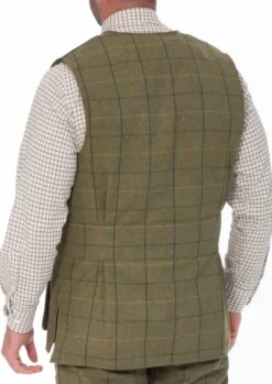 Alan Paine Liivit^M's Rutland Tweed Shooting Waistcoat Dark Moss