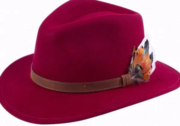 Alan Paine Richmond Felt Hat Unisex Wine| Metsästysasusteet/Metsästyshatut