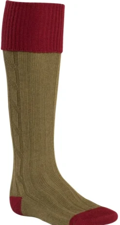 Alan Paine Metsästyssukat^Shooting Sock sukat, Bordeaux/Olive