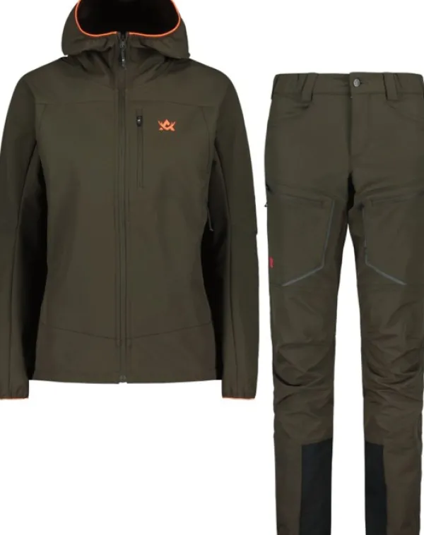 Alaska 1795 Metsästyshousut/Softshellhousut Ja Tuulenpitävät Housut^Alaska Chaser naisten metsästyspuku, Brown