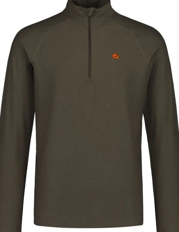 Alaska 1795 Alaska CoolDry Half-Zip Top paita, Moss Brown| Metsästysliivit/Fleeceliivit