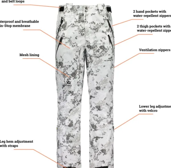 Alaska 1795 Lumicamo^Alaska Superior II -miesten metsästyshousut, BlindTech Snow (2020)