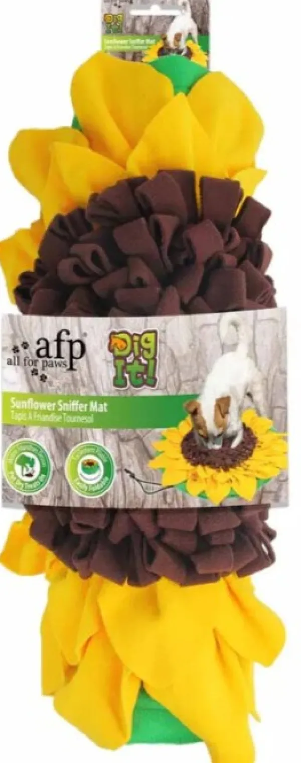 All For Paws Aktivointilelut^Hundleksak Snuffle Mat Sunflower 60x60x5 cm
