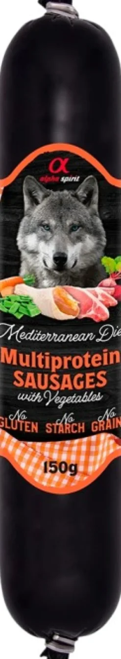 Alpha Spirit Koiran Märkäruoka^Mediterranean Multiproteiini makkara vihanneksilla 150 g