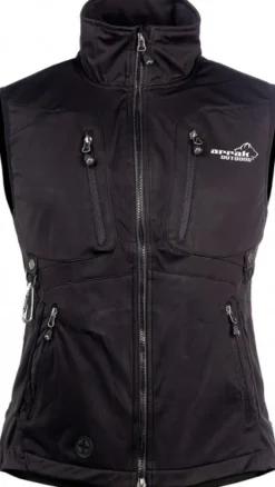 Arrak Outdoor Koiranohjaajan Vaatteet^Arrak Acadia naisten softshell-liivi, musta