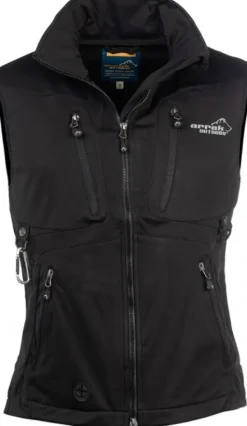 Arrak Outdoor Koiranohjaajan Vaatteet^Arrak Acadia naisten softshell-liivi, musta