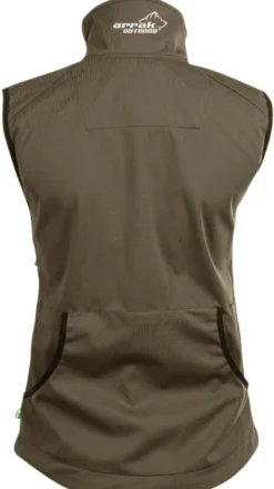 Arrak Outdoor Koiranohjaajan Vaatteet^Arrak Acadia Softshell Vest naisten liivi, Brown