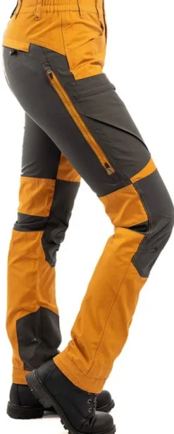 Arrak Outdoor Retkeilyhousut^Arrak Active Stretch -ulkoiluhousut naisille, oranssi/musta