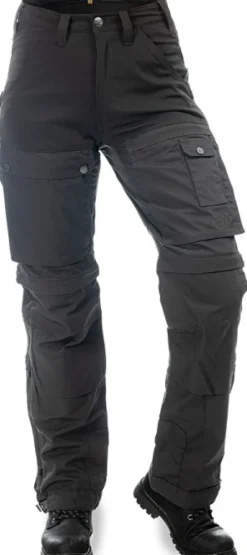 Arrak Outdoor Arrak Flexible Zip Off Pant naisten katkolahjehousut, mustaharmaa| Koiranohjaajan Vaatteet