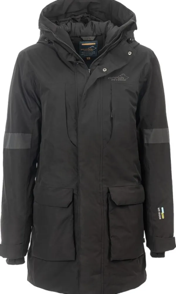 Arrak Outdoor Koiranohjaajan Vaatteet^Arrak Parkas vuorattu naisten parkatakki, musta