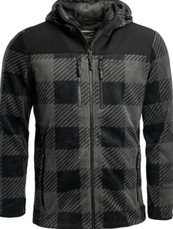 Arrak Outdoor Arrak Unisex Canada Fleece fleece-takki, harmaa/musta| Koiranohjaajan Vaatteet