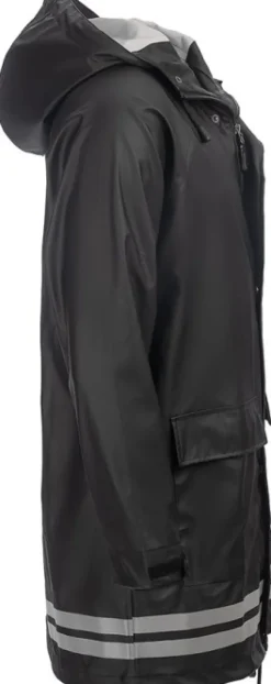 Arrak Outdoor Koiranohjaajan Vaatteet^Arrak Unisex Raincoat pitkä sadetakki, musta