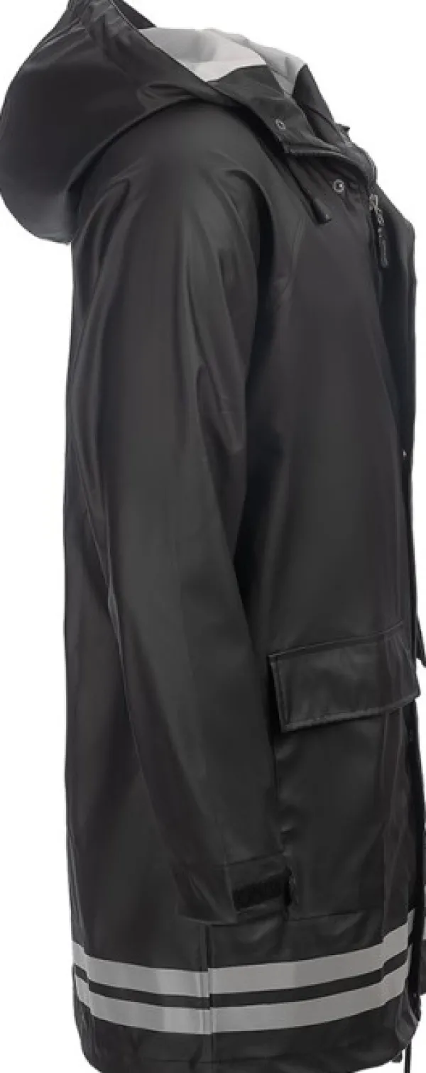 Arrak Outdoor Koiranohjaajan Vaatteet^Arrak Unisex Raincoat pitkä sadetakki, musta
