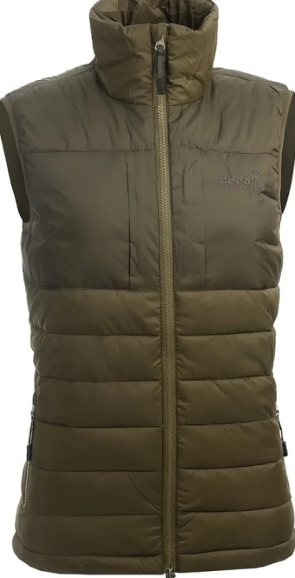 Arrak Outdoor Koiranohjaajan Vaatteet^Arrak Warmy Vest naisten liivi, oliivi