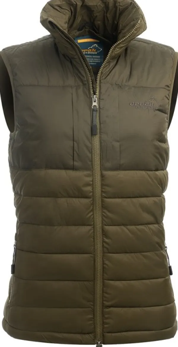Arrak Outdoor Koiranohjaajan Vaatteet^Arrak Warmy Vest naisten liivi, oliivi