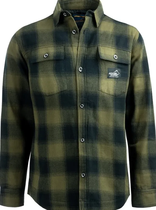 Arrak Outdoor Arrak W's Flannel Shirt Olive/Black| Koiranohjaajan Vaatteet