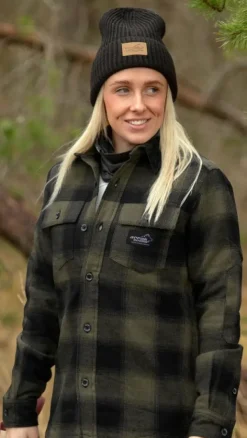 Arrak Outdoor Arrak W's Flannel Shirt Olive/Black| Koiranohjaajan Vaatteet