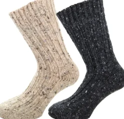 Avignon Sukat^perinteiset villasukat 2-pakkaus, beige/harmaa