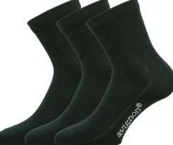 Avignon Sukat^Sneaker Wool High merinosekoitesukat, musta, 3 pr